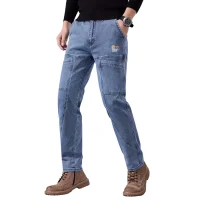 ZK Denim Light Blue Six Pocket Jeans – Premium Slim Fit Collection for Men