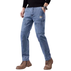 ZK Denim Light Blue Six Pocket Jeans – Premium Slim Fit Collection for Men