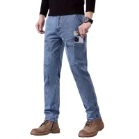 ZK Denim Light Blue Six Pocket Jeans – Premium Slim Fit Collection for Men