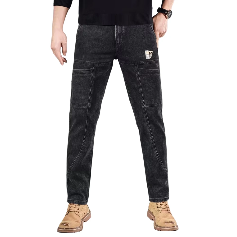 ZK Denim Black Six Pocket Jeans – Premium Slim Fit for Men
