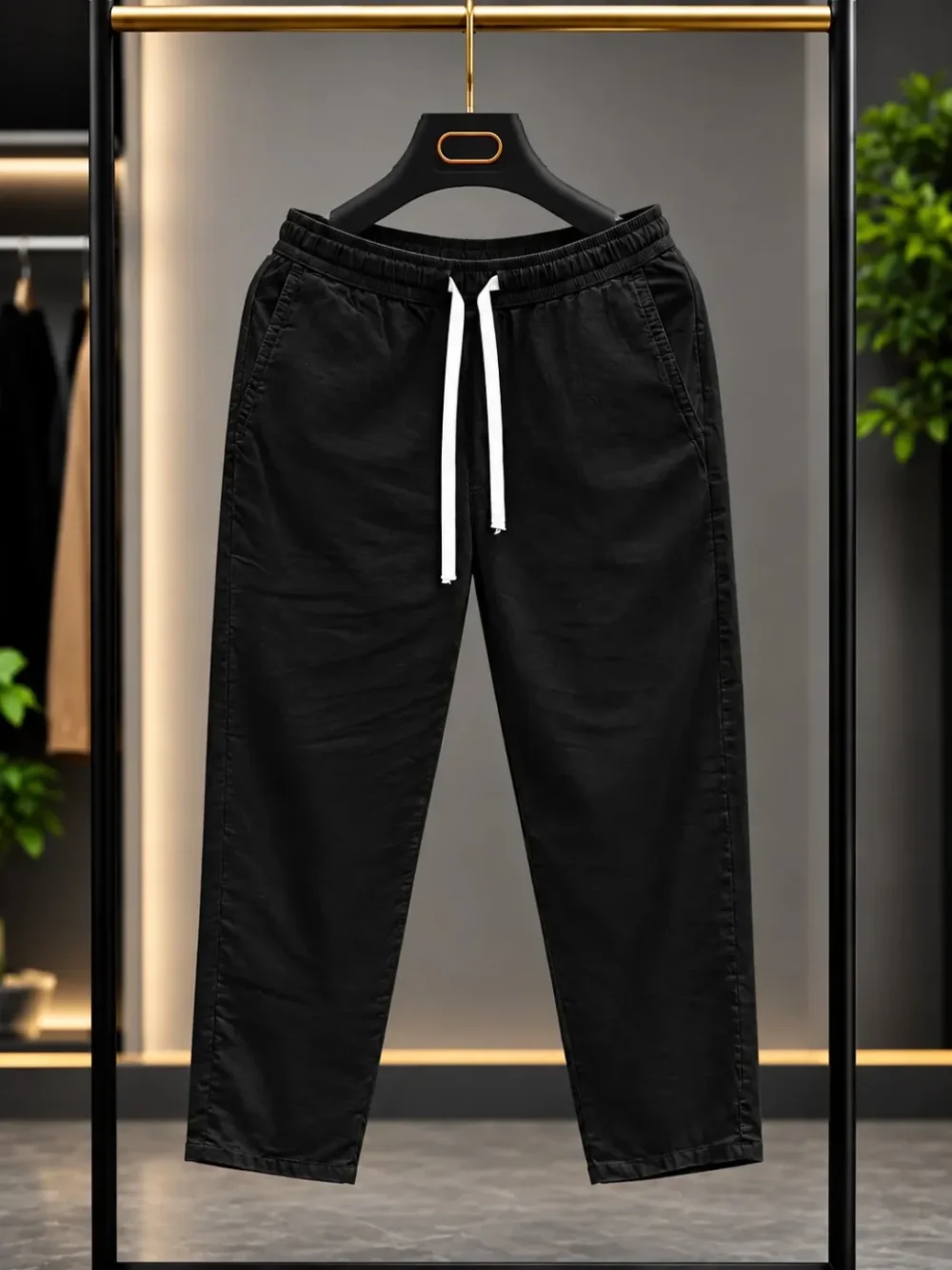 01-ezgif.com-optiwebp Premium Remi Cotton Trouser – Black