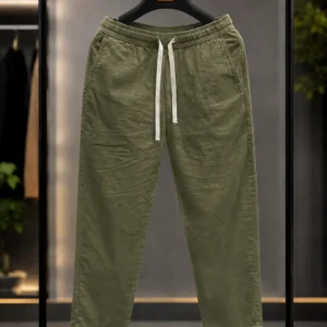 Premium Remi Cotton Trouser – Olive
